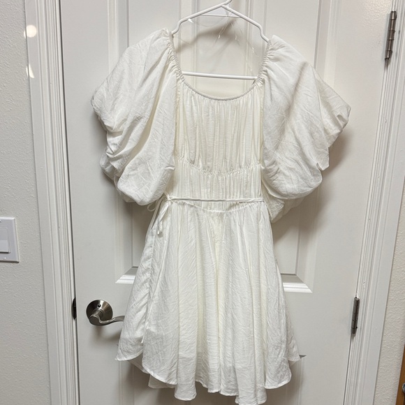 Altar'd State Dresses & Skirts - Altar'd State White Dress with Puffy Sleeves